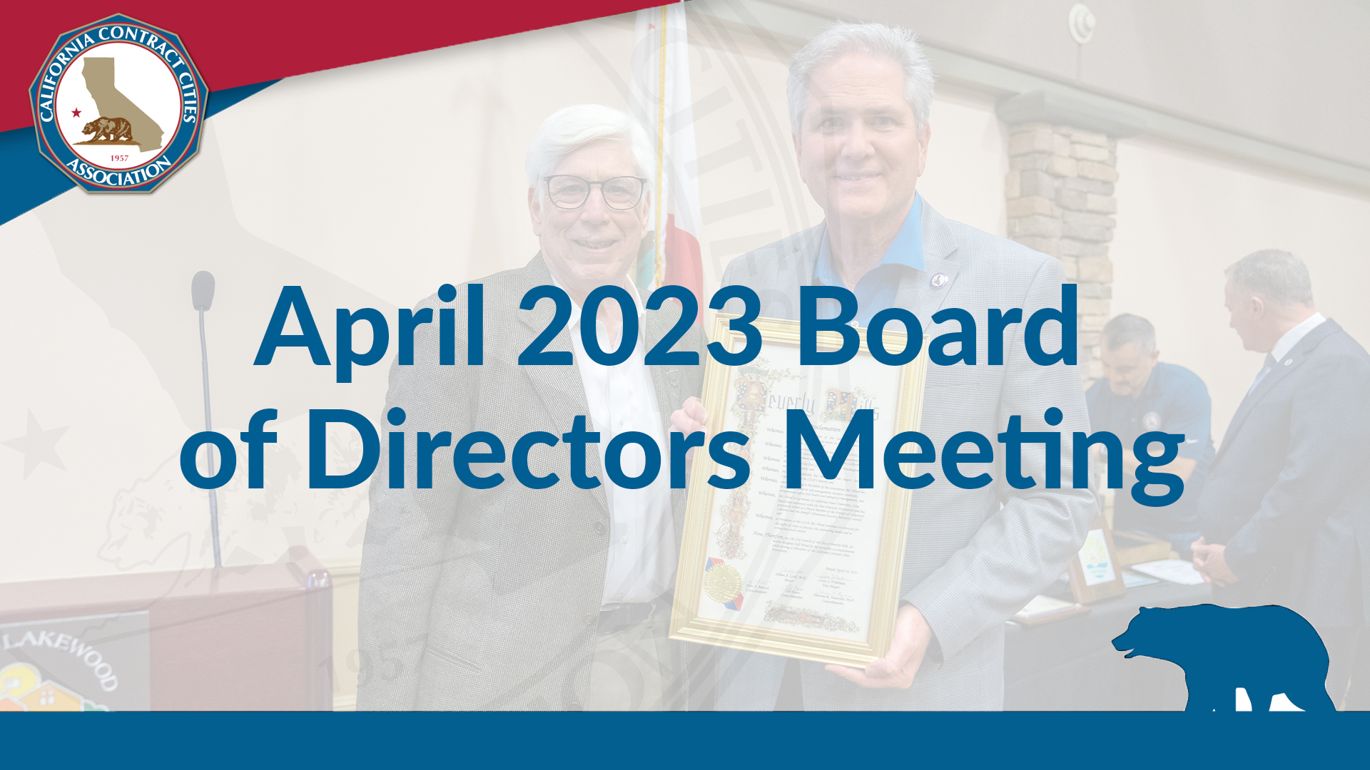 April 2023 Board of Directors Meeting