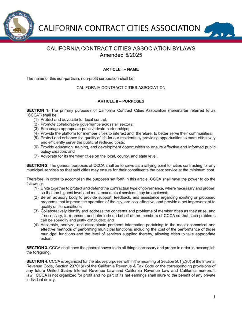 Bylaws, Amended 2020