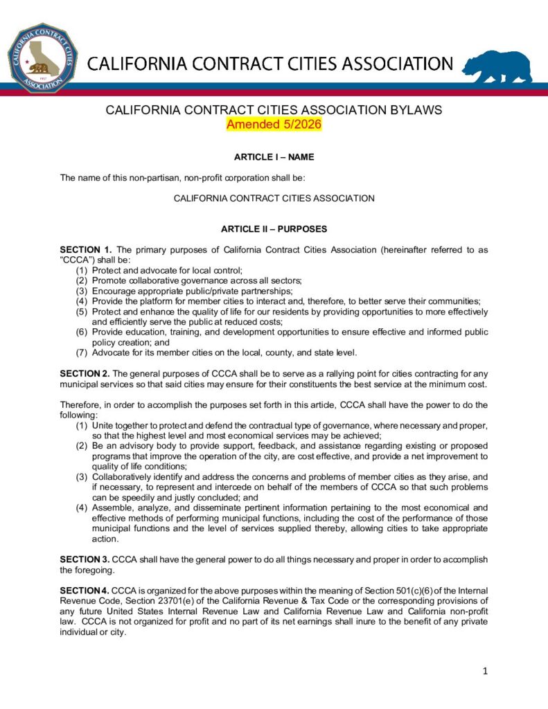 Bylaws, Amended 2020